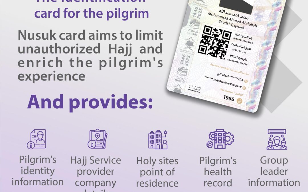 Nusuk Card The identification card for the pilgrim